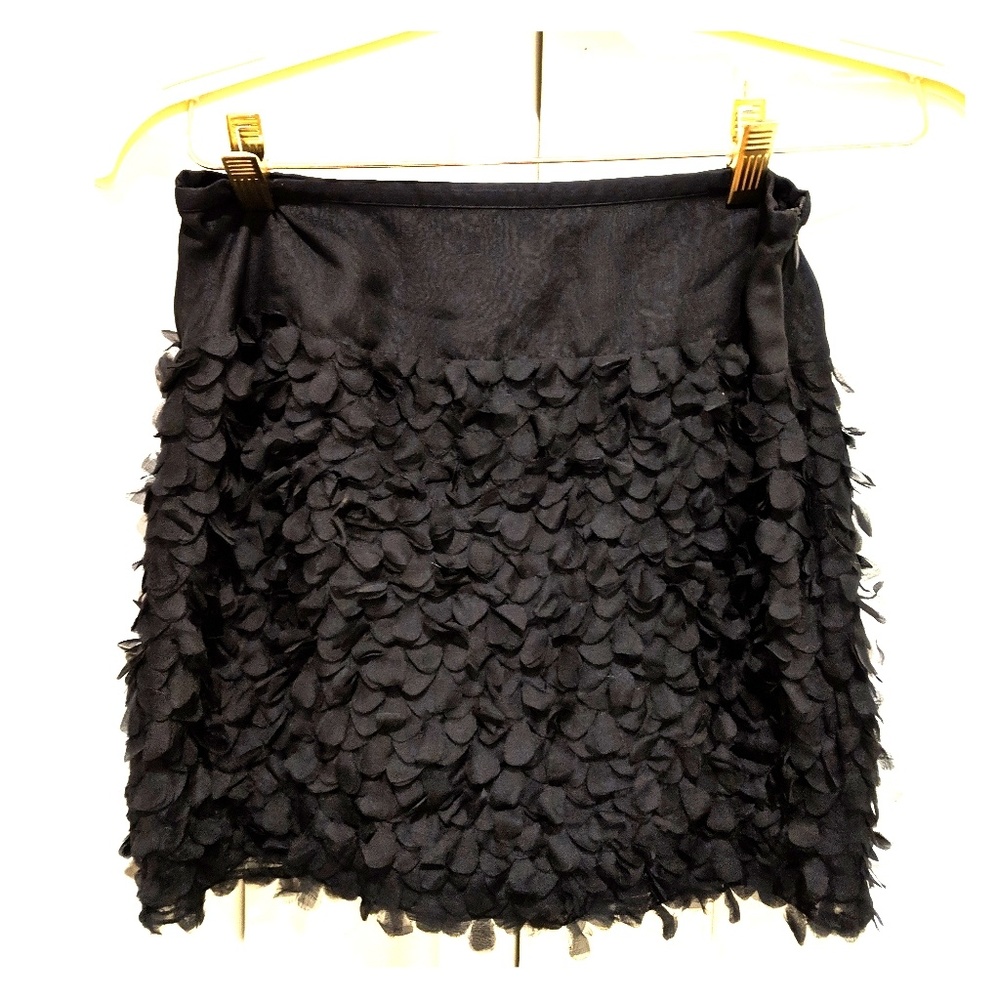 Catherine Malandrino! Black Mini Skirt with Petals